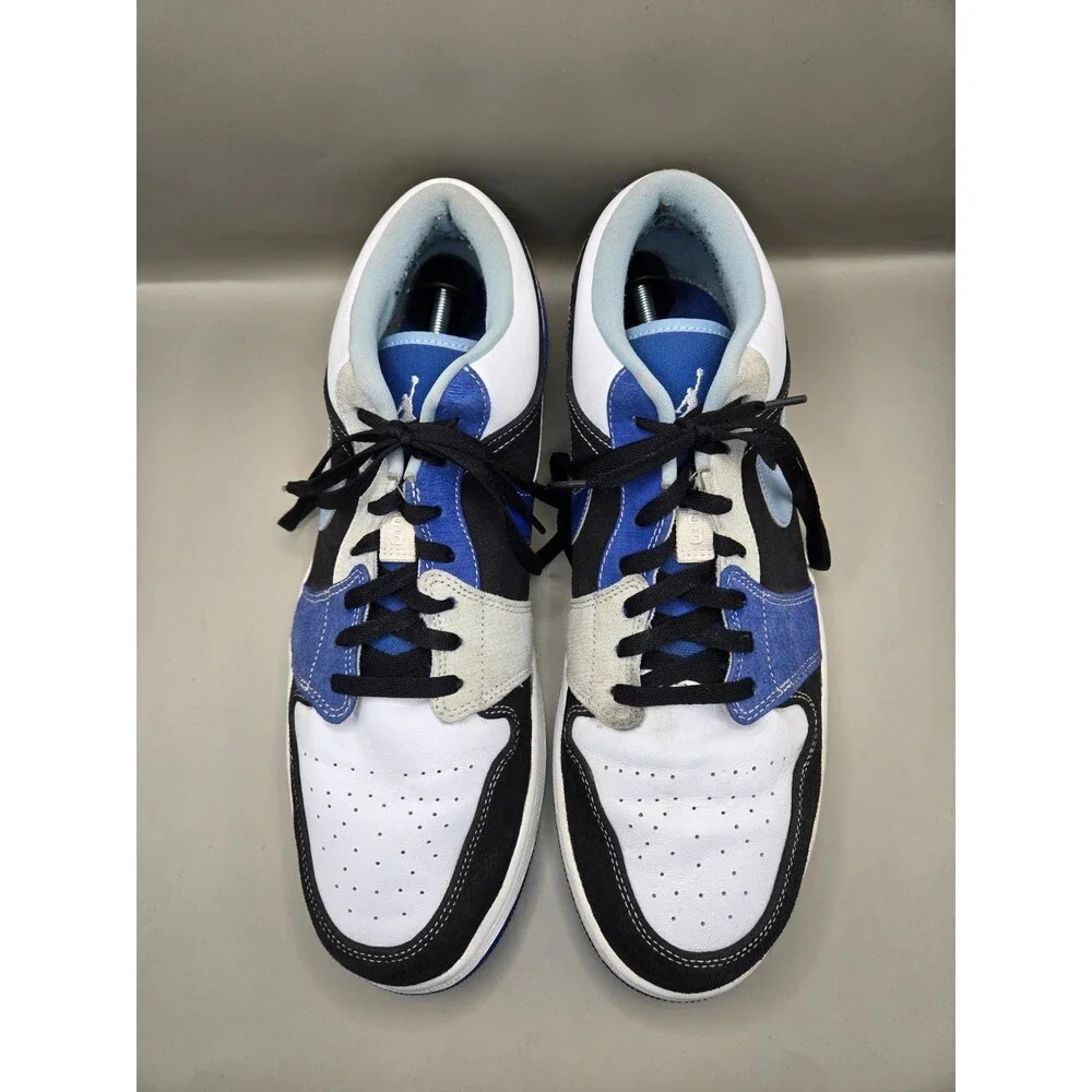 Air Jordan 1 Low SE Shoes Men's 16 Racer Blue Suede Athletic Lifestyle Sneakers